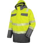 Gelbe Sportliche Wasserdichte Atmungsaktive Warnschutzjacken mit Reißverschluss aus Polyester mit Reflektoren für Herren für den für den Winter 
