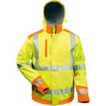 Orange Atmungsaktive Elysee Workwear Warnschutzjacken mit Reißverschluss aus Softshell mit Reflektoren für Herren Größe XL für den für den Winter 