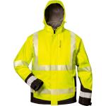 Gelbe Wasserdichte Winddichte Elysee Workwear Warnschutzjacken mit Reißverschluss aus Softshell für Herren Größe XL für den für den Winter 