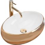 Goldene Handwaschbecken & Gäste-WC-Waschtische glänzend aus Keramik 