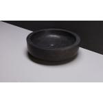 Schwarze Forzalaqua Runde Runde Waschtische & Waschbecken matt aus Stein ohne Hahnloch 