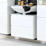 Weiße Moderne Star Möbel Waschbeckenunterschränke & Badunterschränke lackiert aus MDF mit Schublade Breite 50-100cm, Höhe 50-100cm, Tiefe 0-50cm 