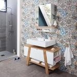Weiße Moderne Möbel Exclusive Waschbeckenunterschränke & Badunterschränke aus Eiche Breite 100-150cm, Höhe 50-100cm, Tiefe 0-50cm 