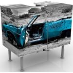 Blaue Motiv Vintage Bilder-Welten Waschbeckenunterschränke & Badunterschränke Breite 50-100cm, Höhe 50-100cm, Tiefe 50-100cm 