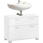 Weiße Moderne Waschbeckenunterschränke & Badunterschränke mit Schublade Breite 50-100cm, Höhe 50-100cm, Tiefe 0-50cm 