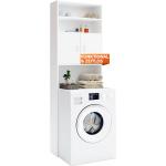 Weiße Waschmaschinenschränke &   Waschmaschinenregale aus MDF Breite 50-100cm, Höhe 150-200cm, Tiefe 0-50cm 