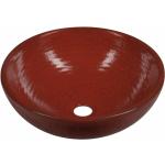 Rote Runde Handwaschbecken & Gäste-WC-Waschtische aus Keramik 