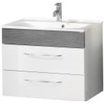 Weiße Fackelmann Sceno Waschbeckenunterschränke & Badunterschränke aus Holz mit Schublade 