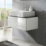 Weiße Moderne Möbel Exclusive Waschbeckenunterschränke & Badunterschränke lackiert aus MDF mit Schublade Breite 50-100cm, Höhe 0-50cm, Tiefe 0-50cm 