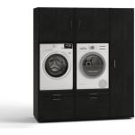 Schwarze Waschturm Waschmaschinenschränke &   Waschmaschinenregale aus Edelstahl Breite 150-200cm, Höhe 200-250cm, Tiefe 50-100cm 