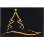 Goldene Motiv Fußmatten mit Weihnachts-Motiv matt aus Polyamid maschinenwaschbar 