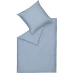 Blaue Unifarbene Esprit Baumwollbettwäsche mit Reißverschluss aus Renforcé maschinenwaschbar 200x200 