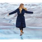 Reduzierte Blaue Wasserdichte Winddichte Lands' End Squall Kapuzenmäntel aus Nylon mit Kapuze für Damen Größe XXL für den für den Winter 