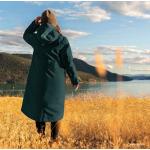 Reduzierte Grüne Wasserdichte Winddichte Lands' End Squall Kapuzenmäntel aus Nylon mit Kapuze für Damen Größe XXL für den für den Winter 
