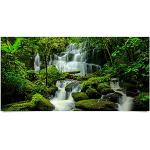 BilderKing Wandbild Wasserfall Regenwald - 120cm x 60cm Poster matt
