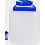 Wasserkanister mit Hahn Nordiska Plast, naturweiß/blau, 5 Liter