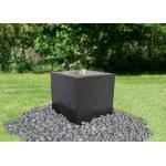 Anthrazitfarbene Gartenbrunnen & Brunnen poliert aus Granit 