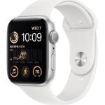 Silberne 5 Bar wasserdichte Wasserdichte Apple Watch SE Smartwatches aus Aluminium mit GPS mit WLAN mit Ion-X-Uhrenglas zum Sport 