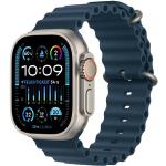 Blaues Wasserdichtes Apple Watch Ultra Uhrenzubehör mit GPS mit Titanarmband zum Sport 