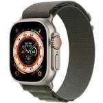 Grüne 10 Bar wasserdichte Apple Watch Ultra Smartwatches aus Kristall mit GPS mit LTE 