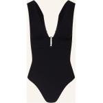 Reduzierte Schwarze WATERCULT Badeanzüge mit hohem Beinausschnitt mit Schnalle aus Polyamid ohne Bügel für Damen Größe S 