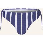 Blaue Gestreifte WATERCULT Bikinihosen & Bikinislips mit Cutwork aus Polyamid für Damen Größe M 