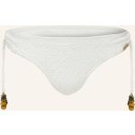 Weiße Boho WATERCULT Bikinihosen & Bikinislips mit Cutwork aus Polyamid für Damen Größe S 