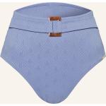 Hellblaue WATERCULT High Waist Bikinihosen mit Schnalle aus Polyamid für Damen Größe S 