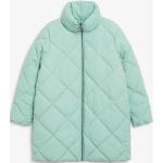 Pastelltürkise Gesteppte Monki Stehkragen Damensteppmäntel & Damenpuffercoats mit Reißverschluss gepolstert Größe S für den für den Herbst 