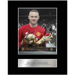 Wayne Rooney signiertes Foto mit Passepartout, Manchester United FC, signiert, Geschenk