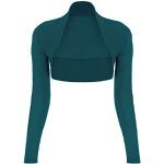 Grüne Unifarbene Langärmelige WearAll Strickboleros für Damen Übergrößen 