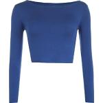 Reduzierte Royalblaue Langärmelige WearAll T-Shirts für Damen Größe S 