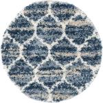 Blaue Rauten xxxlutz Nachhaltige Runde Webteppiche 100 cm aus Textil schmutzabweisend 