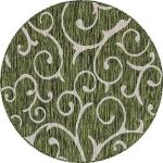 Grüne Vintage xxxlutz Nachhaltige Runde Webteppiche 120 cm aus Textil schmutzabweisend 