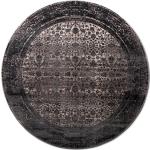 Reduzierte Schwarze Moderne Runde Webteppiche 200 cm aus Textil 