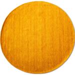 Goldene Unifarbene Webteppiche aus Wolle 