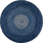 Blaue Runde Webteppiche 130 cm aus Textil 