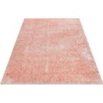 Hochflor-Teppich WECON HOME "Shiny Touch" Teppiche rosa Esszimmerteppiche
