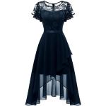 Marineblaue Elegante Maxi Lange Abendkleider aus Chiffon für Damen Größe XXL für Hochzeitsgäste für den für den Sommer 