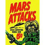 Wee Blue Coo Advert Mars Attacks Bubble Gum Alien Monster Saucer Art Print Poster Wall Decor Kunstdruck Poster Wand-Dekor-12X16 Zoll