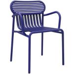 Blaue Moderne Petite Friture Ovale Gartenstühle Metall aus Polyrattan stapelbar Höhe 50-100cm, Tiefe 50-100cm 