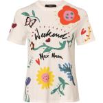 Weiße Bestickte Max Mara Weekend by Max Mara Rundhals-Ausschnitt T-Shirts für Damen Größe L 
