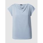 Reduzierte Hellblaue Max Mara Weekend by Max Mara Wasserfall-Ausschnitt T-Shirts für Damen Größe L 