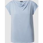 Hellblaue Unifarbene Max Mara Weekend by Max Mara Wasserfall-Ausschnitt T-Shirts für Damen Größe XS 