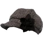 Wegener Damenmütze Schirmmütze im Tweed Muster (Pfeffer und Salz) (56, Braunbeige)