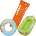 Wehncke - Kinderbade-Set Schwimmring, Kinderboot, Luftmatratze Boot Kinder