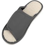 Weiche Samt Hausschuhe für geschwollene füße Verstellbarer Klettverschluss Wide Open Toe Pantoffelne Memory Foam-Sohle Klettschuhe für Senioren und Schwangere Diabetiker Schuhe
