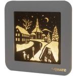 weigla SQUARE Wandbild LED - Seiffen - Dekoleuchte - 29.0 x 29.0 x 5.5 cm - Stimmungslicht mit Batterie und Timer - Erzgebirge garantiert
