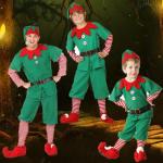 Dunkelgrüne Weihnachtself-Kostüme & Weihnachtswichtel-Kostüme aus Polyester für Damen 
