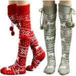 Rote Stiefelsocken für Damen Einheitsgröße Weihnachten für den für den Herbst 